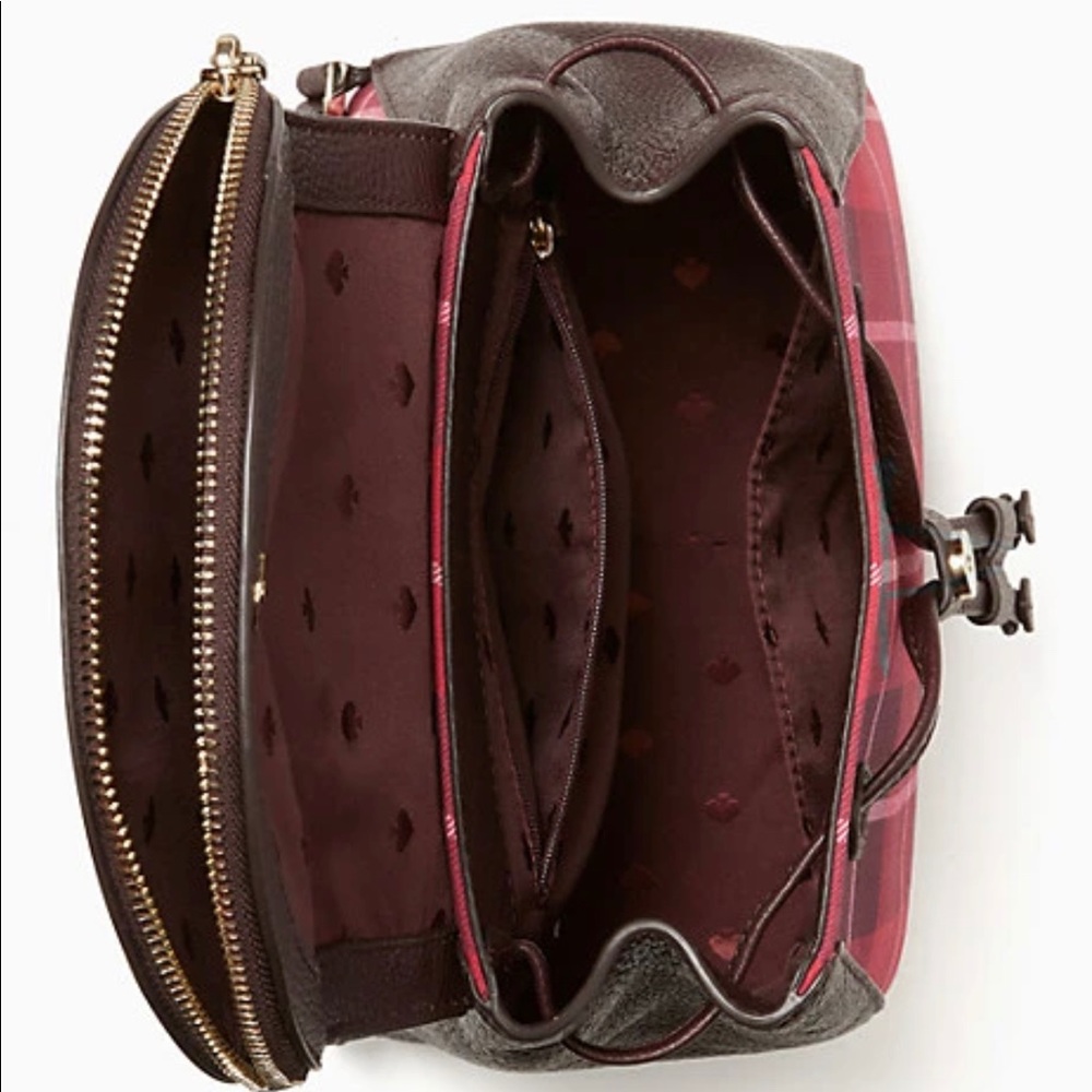Kate Spade Plaid Medium Backpack - Picture 6 of 11